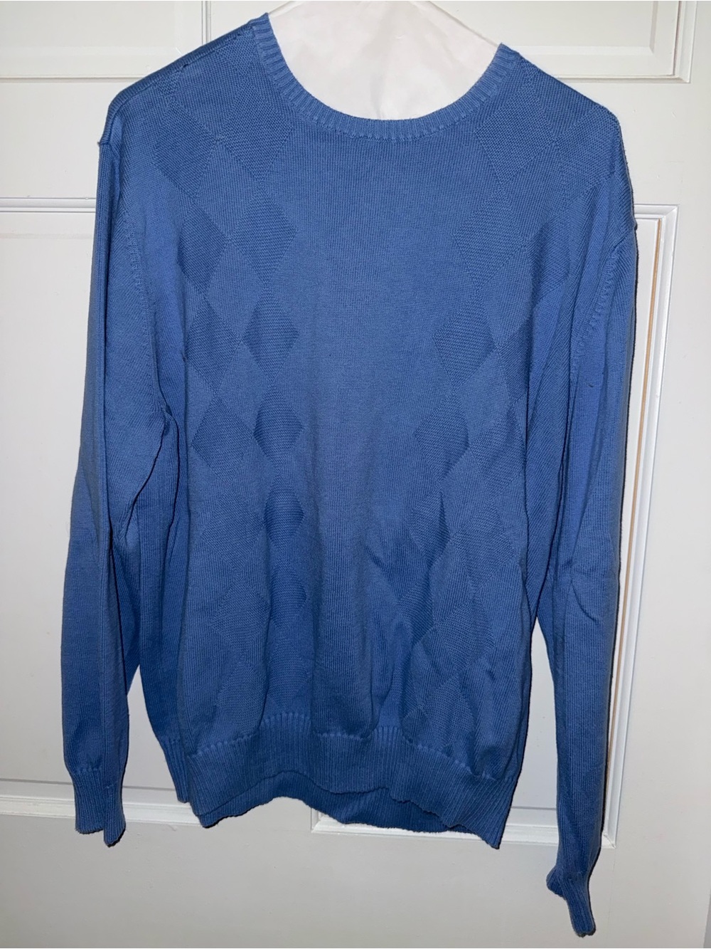 IZOD Blue Diamond-Textured Crewneck Sweater